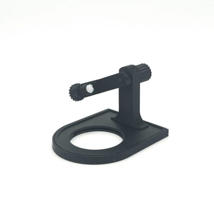 A black Pinned Insect Manipulator, made of plastic, in the center of a white background.