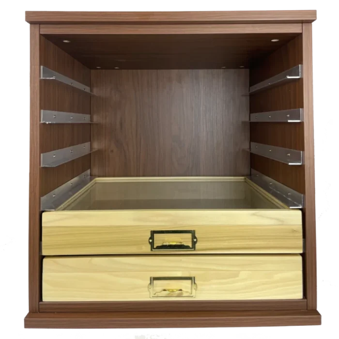 Open Faced Wooden Cornell Cabinet