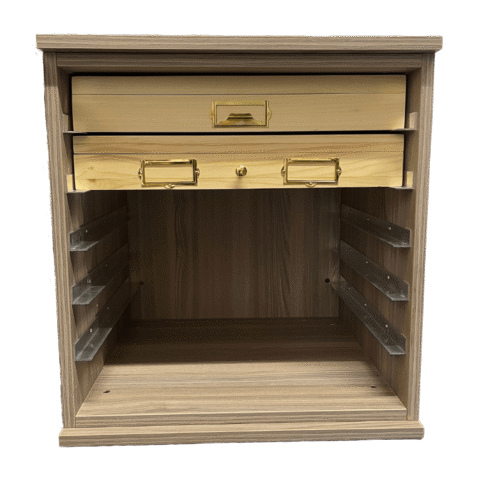 Open Faced Wooden Cornell Cabinet