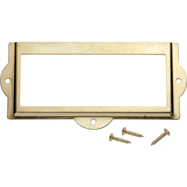 brass label holder Brass Label Holder - No Pull Tab